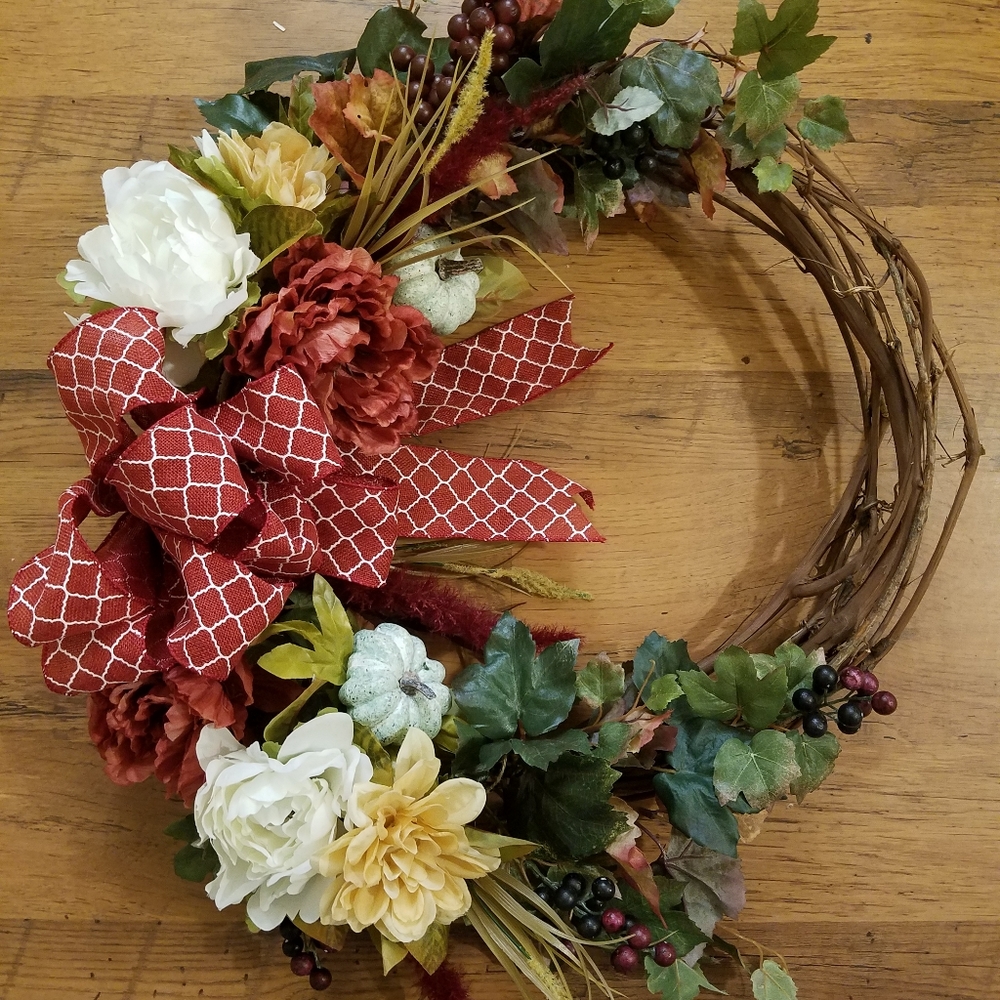 Fall floral wreath